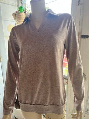 Oatmeal V-Neck Shirt - Ticticmiss
